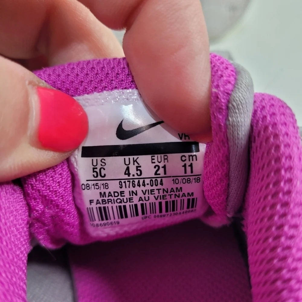 Nike Air Max Guile Grey and Pink Sneakers 917644-004 Size Girl's 5C
